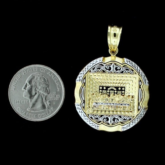 Real 10K Yellow Gold Large Last Supper Pendant - Picture 7 of 11